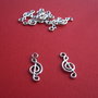 Charm cheia sol argintie aprox 1x8x20 mm