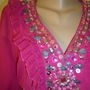 Voal natural,fucsia
