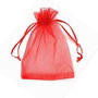 Saculet organza rosu intens aprox 9x12 cm
