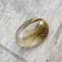 Cabochon cuart rutilat, 25x18 mm
