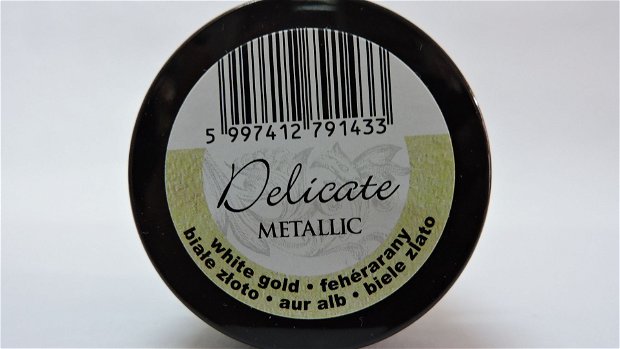 Vopsea acrilica metalizata Delicate- 50 ml- auriu alb