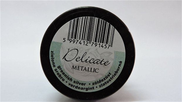 Vopsea acrilica metalizata Delicate- 50 ml- argintiu verde