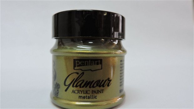 Vopsea acrilica metalizata Glamour- 50 ml- aur antic