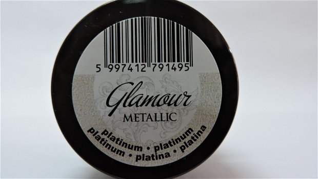 Vopsea acrilica metalizata Glamour- 50 ml- platina