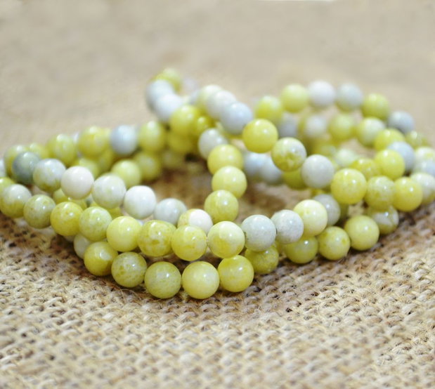 Jad verde lemon 6mm (10 buc) Cod : GSLAK 223