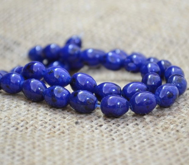 Jad albastru indigo bob orez 10x8mm Cod : GSLAK 230