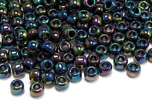 Margele TOHO, 6/0, Metallic Rainbow Iris- 20 grame