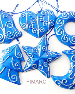 Decoratiuni pentru brad(albastre)