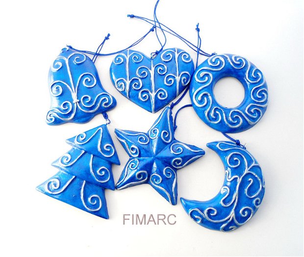 Decoratiuni pentru brad(albastre)