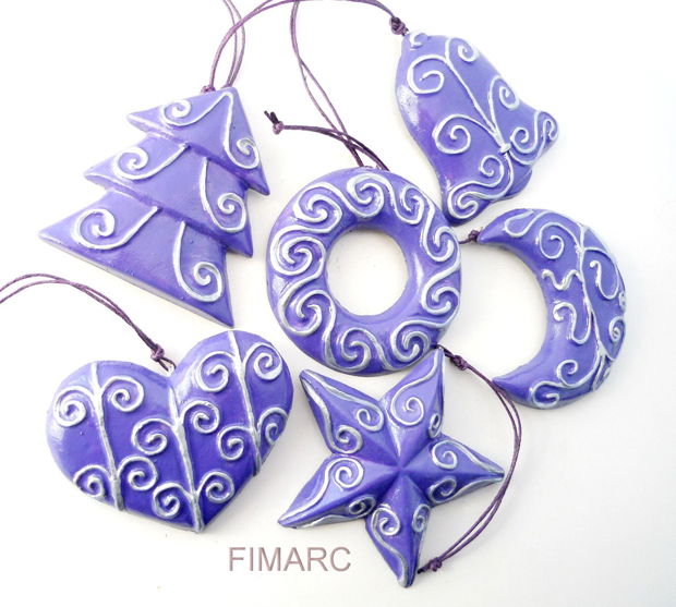 Decoratiuni pentru brad(violet)