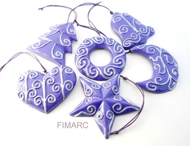 Decoratiuni pentru brad(violet)