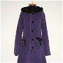 Palton extravagant, cu gluga, Poizen Industries - Alice Purple Coat
