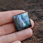 Cabochon Labradorit  flashy - patrat