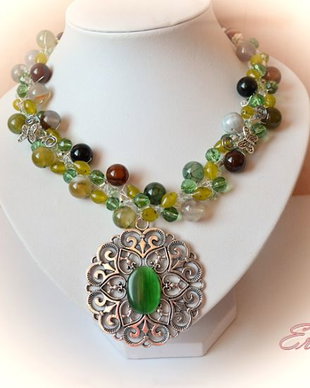 Set wire crochet-green