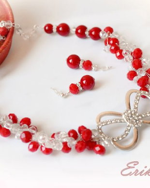 Set wire crochet-red