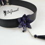 Choker din piele  si onix ''Victorian''