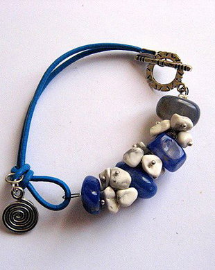Bratara agate si howlite 27807