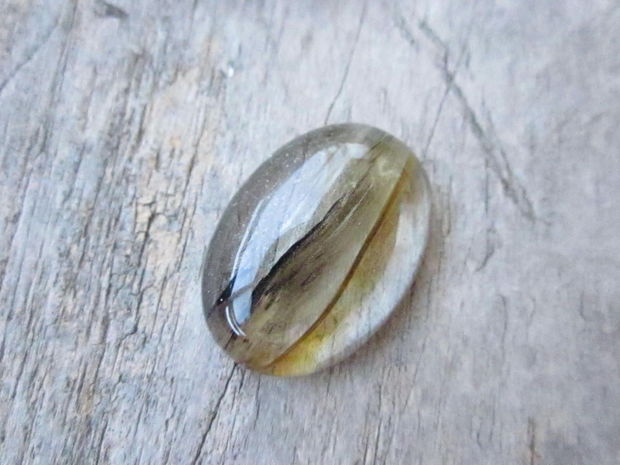 Cabochon cuart rutilat, 25x18 mm