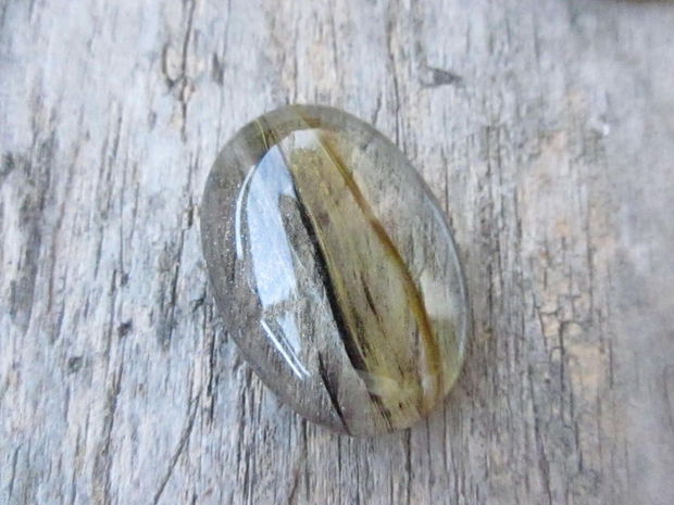 Cabochon cuart rutilat, 25x18 mm