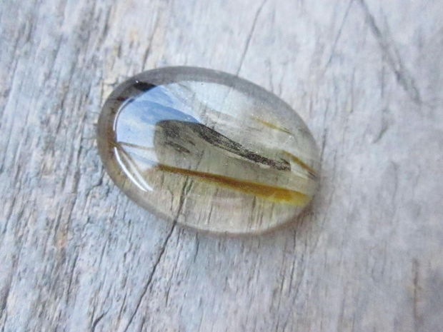 Cabochon cuart rutilat, 25x18 mm