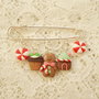 Broșă pe ac Gingerbread Man