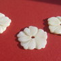 Floare gravata din sidef alb natural aprox 2-2.4x25 mm