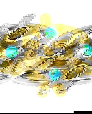 Ag407 - Inel, argint 925, fire opal, flori