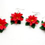 Poinsettia - cercei