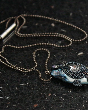 Colier cu pandantiv blister pearl si cristale Swarovski