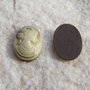 Camee ovala galben aurie cu baza maron aprox 0.5x18x25 mm
