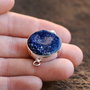 Conector Lapis Lazuli in rama argintata