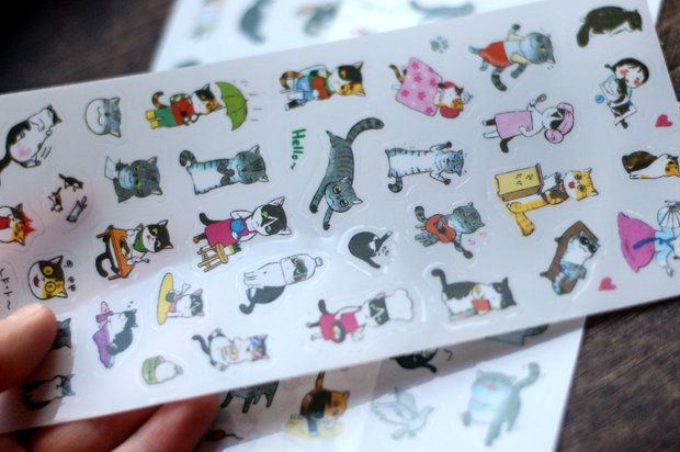 Stickere - Kitty - scrapbooking - 3 folii - stickere jurnal, organizare, etc