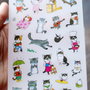Stickere - Kitty - scrapbooking  - 3 folii - stickere jurnal, organizare, etc