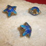 Steluta albastra degrade cloisonne aprox 13x20 mm