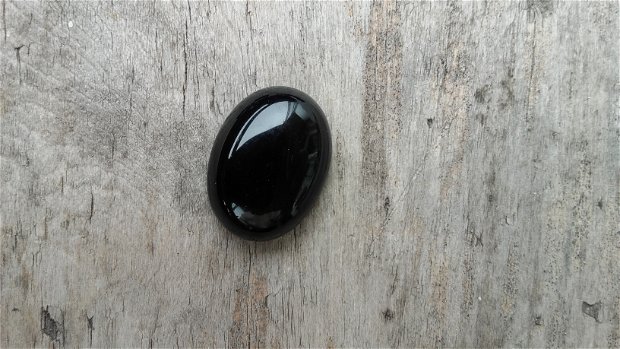 Cabochon agata neagra, 20x15 mm