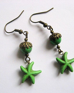 Cercei howlite verde 27855