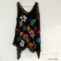 Vesta boho chic cu flori impaslite