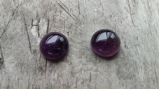 Cabochon ametist 12 mm (2 buc)