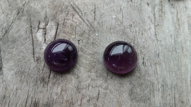 Cabochon ametist 12 mm (2 buc)