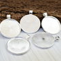 Pandantiv baza cabochon, argintat 30mm Cod :  SPLAK 091A