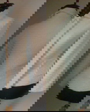 ZARA SACOU ALB BUMBAC