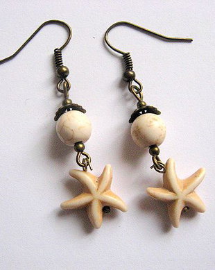 Cercei howlite alb 27858
