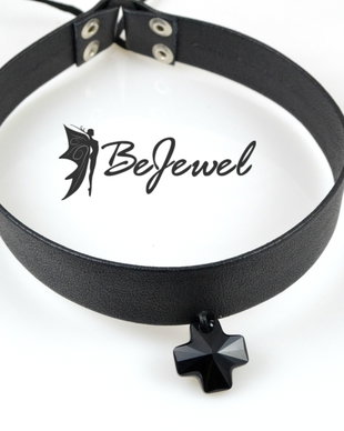Choker piele cu element decorativ Swarovski ''Templar''