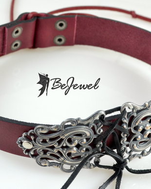 Colier choker din piele ''Vintage Corsette''