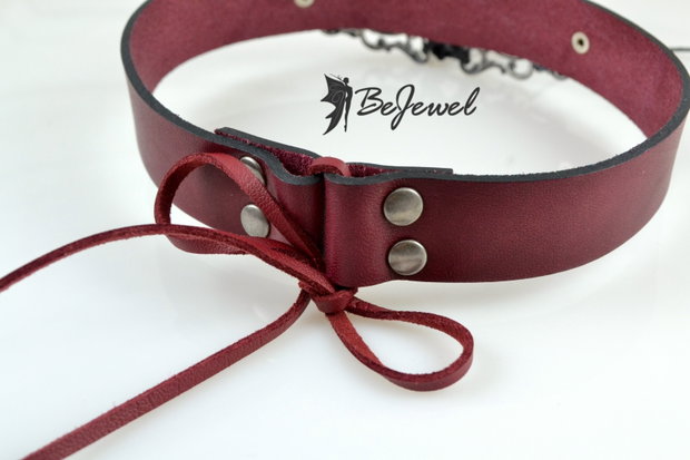 Colier choker din piele ''Vintage Corsette''