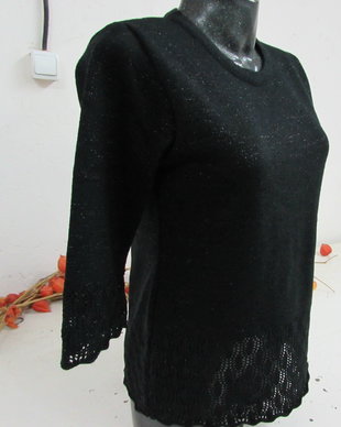 Pulover elegant cu lurex negru
