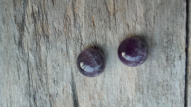 Cabochon ametist 12 mm (2 buc) - model 2