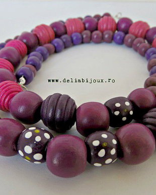 Colier de lemn - Candy
