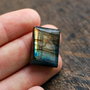Cabochon Labradorit spectrolit  - rectangular