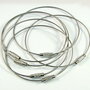 9206 - (6buc) Baza bratara, sarma siliconata, argintiu, 20cm